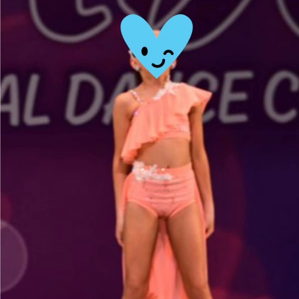 Kids Peach Dance Costume